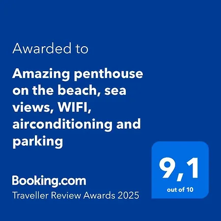 Amazing Penthouse On The Beach, Sea Views, Wifi, Airconditioning And Parking Apartment Torrevieja